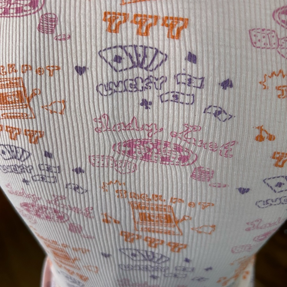 Vintage Pink Graphic Ribbed Tank Top - Picture 5 of 11